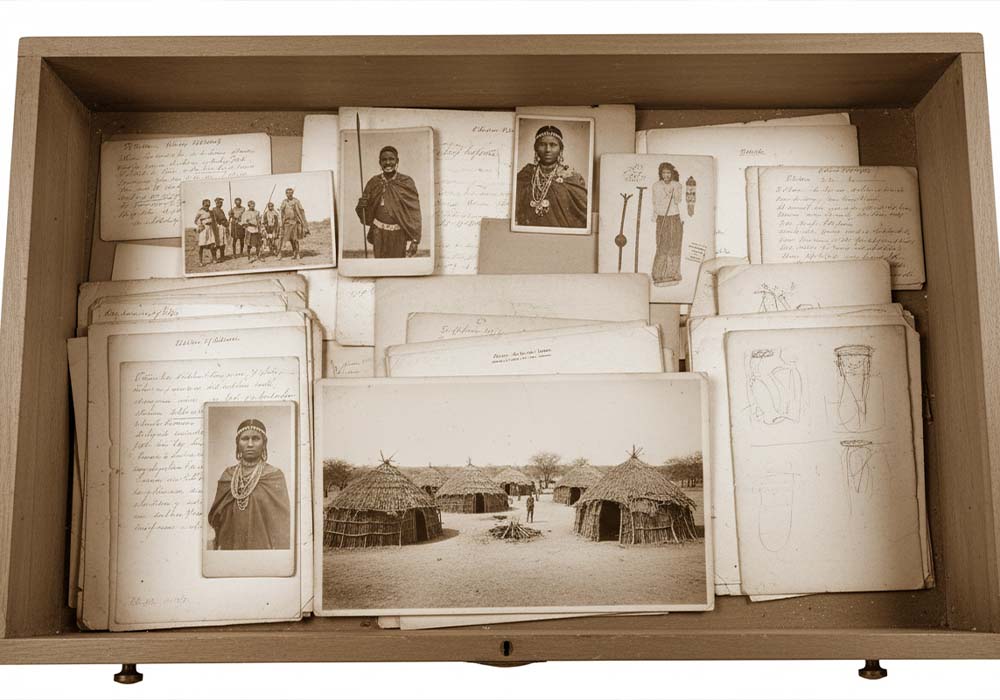 Curated historical galleries featuring rare archival images and cultural records of labia stretching traditions.